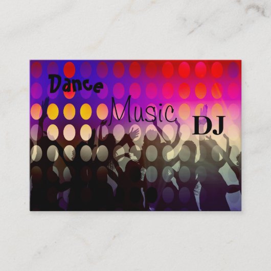 Business Card Music DJ Danceパーティー 名刺 (正面)