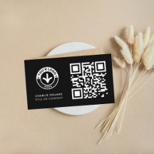 Business Card QR Code | ブラックモダンデザイン