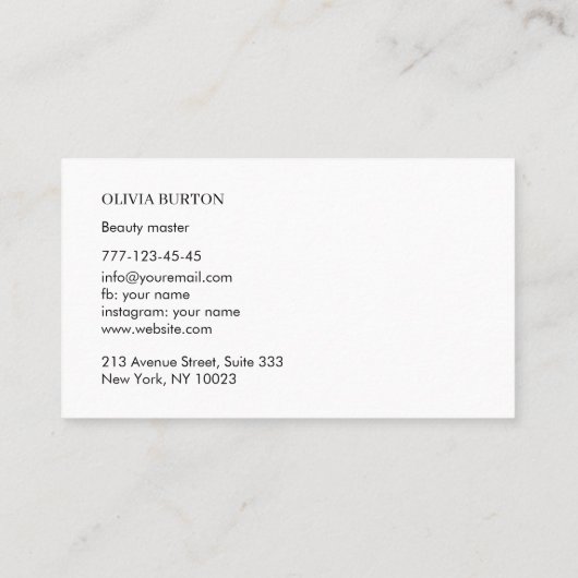 Business card simple style texture background 名刺 (裏面)