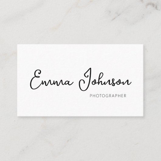 Business card template with photo, minimalist 名刺 (正面)