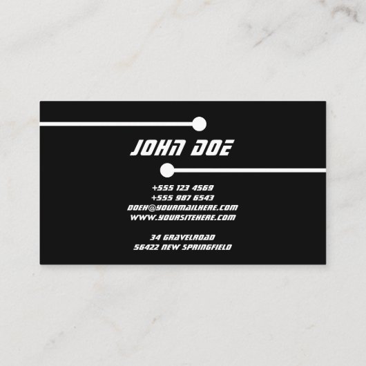 business card, transport, logistic, nightexpress 1 名刺 (裏面)