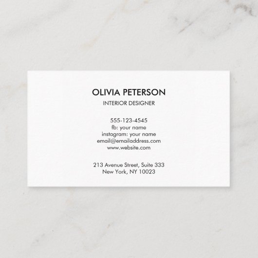 Business card with background bright style 名刺 (裏面)