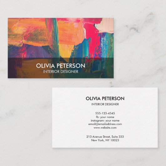 Business card with background bright style 名刺 (正面/裏面)