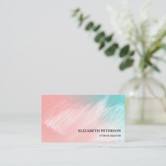 Business card with background bright style 名刺 (スタンド正面)