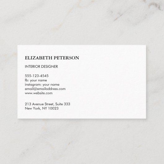 Business card with background bright style 名刺 (裏面)