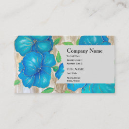 Business Card with blue flowers of Petunia 名刺