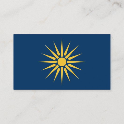 Business Card with Flag of Macedonia, Greece 名刺 (裏面)