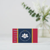 Business Card with Flag of Mississippi State, USA 名刺 (スタンド正面)