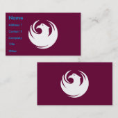 Business Card with Flag of Phoenix City, Arizona 名刺 (正面/裏面)