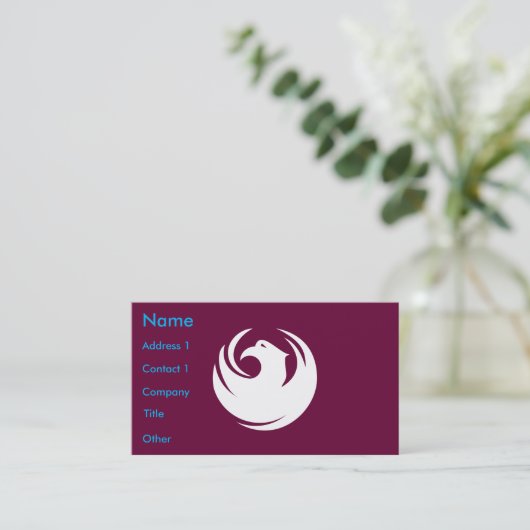 Business Card with Flag of Phoenix City, Arizona 名刺 (スタンド正面)
