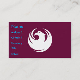 Business Card with Flag of Phoenix City, Arizona 名刺