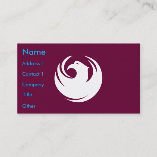 Business Card with Flag of Phoenix City, Arizona 名刺 (正面)