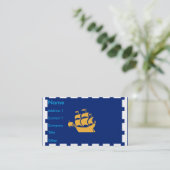 Business Card with Flag of Quebec City, Canada 名刺 (スタンド正面)