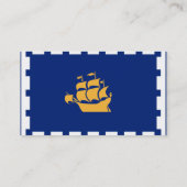 Business Card with Flag of Quebec City, Canada 名刺 (裏面)