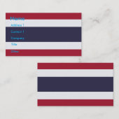 Business Card with Flag of Thailanda 名刺 (正面/裏面)