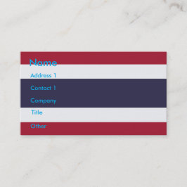 Business Card with Flag of Thailanda 名刺