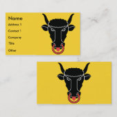 Business Card with Flag of Uri, Switzerland 名刺 (正面/裏面)