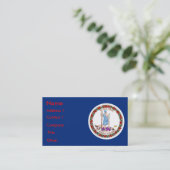 Business Card with Flag of Virginia USA 名刺 (スタンド正面)