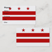 Business Card with Flag of Washington DC USA 名刺 (正面/裏面)