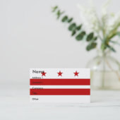 Business Card with Flag of Washington DC USA 名刺 (スタンド正面)