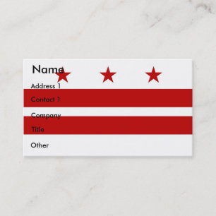 Business Card with Flag of Washington DC USA 名刺