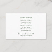 Business card with floral background and name 名刺 (裏面)