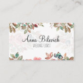 business card with flowers 名刺 (正面)