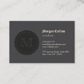 Business card with monogram and seal 名刺 (正面)