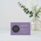 Business card with monogram and seal 名刺 (スタンド正面)
