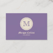 Business card with monogram and seal 名刺 (裏面)