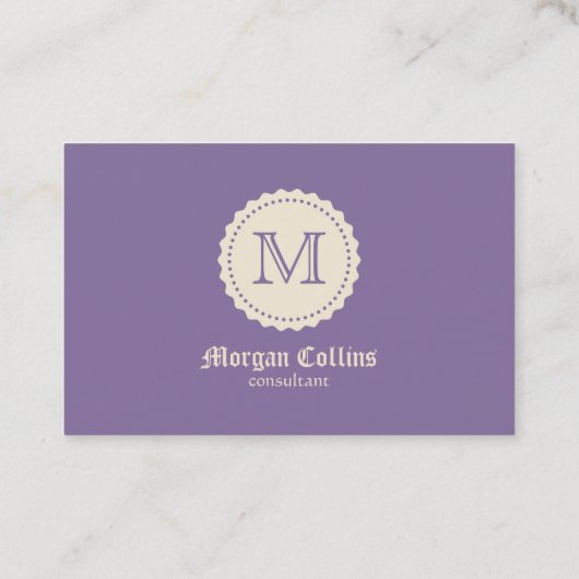 Business card with monogram and seal 名刺 (裏面)