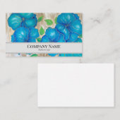 Business Card with painting of flowers コーリングカード (正面/裏面)