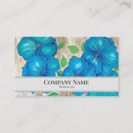 Business Card with painting of flowers コーリングカード