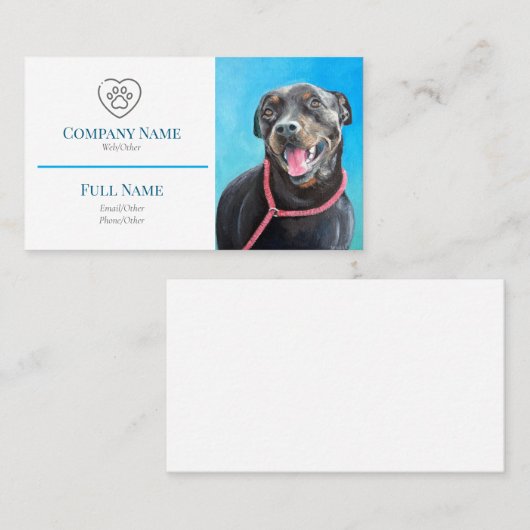 Business Card with painting of flowers 名刺 (正面/裏面)