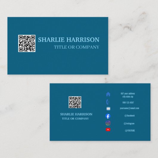 Business Card with QR Code 名刺 (正面/裏面)