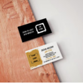 Business Card with QR Code | Black Modern Design 名刺