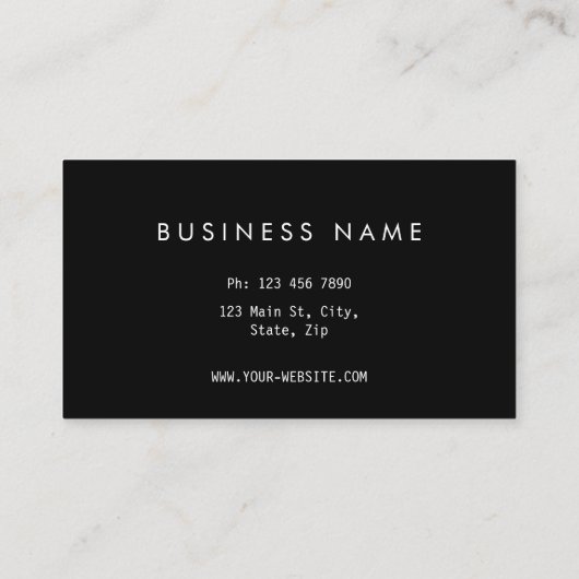 Business Card with QR Code | Black Modern Design 名刺 (裏面)