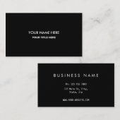 Business Card with QR Code | Black Modern Design 名刺 (正面/裏面)