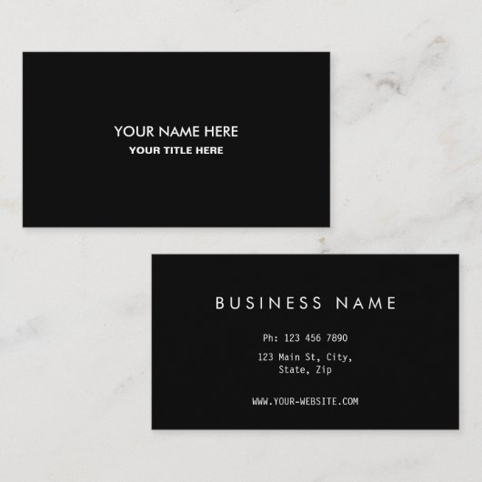 Business Card with QR Code | Black Modern Design 名刺 (正面/裏面)