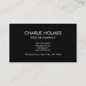 Business Card with QR Code | Black Modern Design 名刺 (裏面)