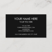 Business Card with QR Code | Black Modern Design 名刺 (裏面)