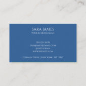 Business Card with QR Code | Blue Modern Design 名刺 (裏面)