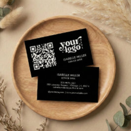 Business Card with QR Code | Modern Black Design 名刺