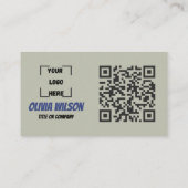 Business Card with QR Code |  Modern Design 名刺 (裏面)