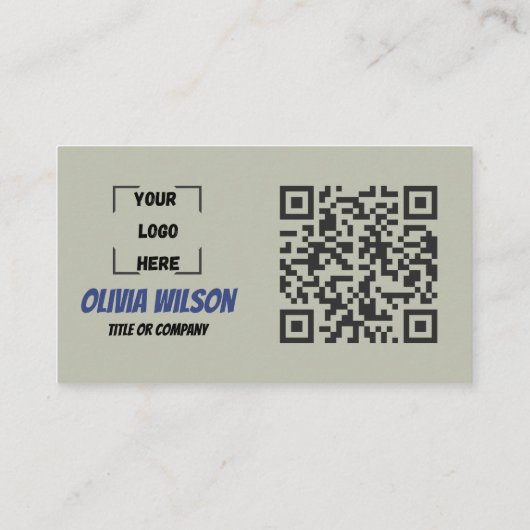 Business Card with QR Code |  Modern Design 名刺 (裏面)
