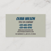 Business Card with QR Code |  Modern Design 名刺 (正面)