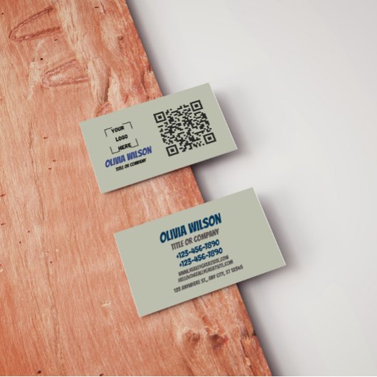 Business Card with QR Code |  Modern Design 名刺