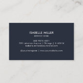 Business Card with QR Code | Modern Navy Design 名刺 (裏面)