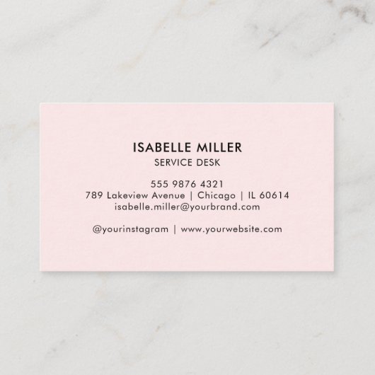 Business Card with QR Code | Modern Pink Design 名刺 (裏面)