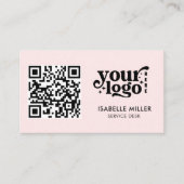 Business Card with QR Code | Modern Pink Design 名刺 (正面)